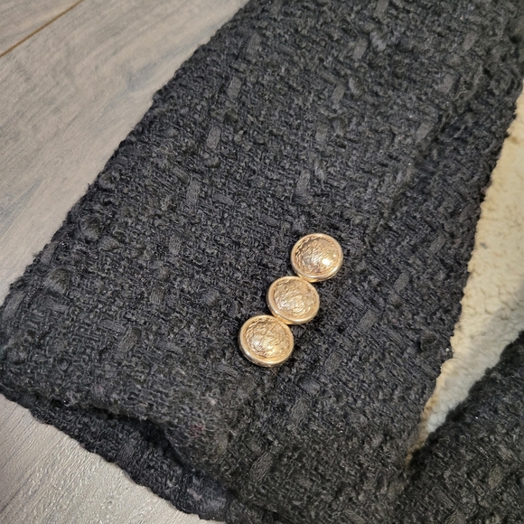 Maison d' Amelie Paris Black Tweed Blazer - Picture 3 of 6